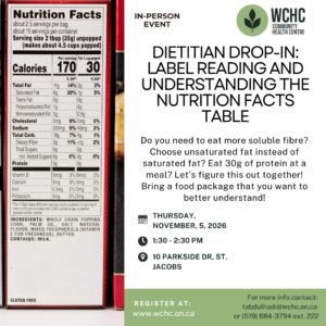 Dietitian Drop-In: Label Reading and Understanding the Nutrition Facts Table